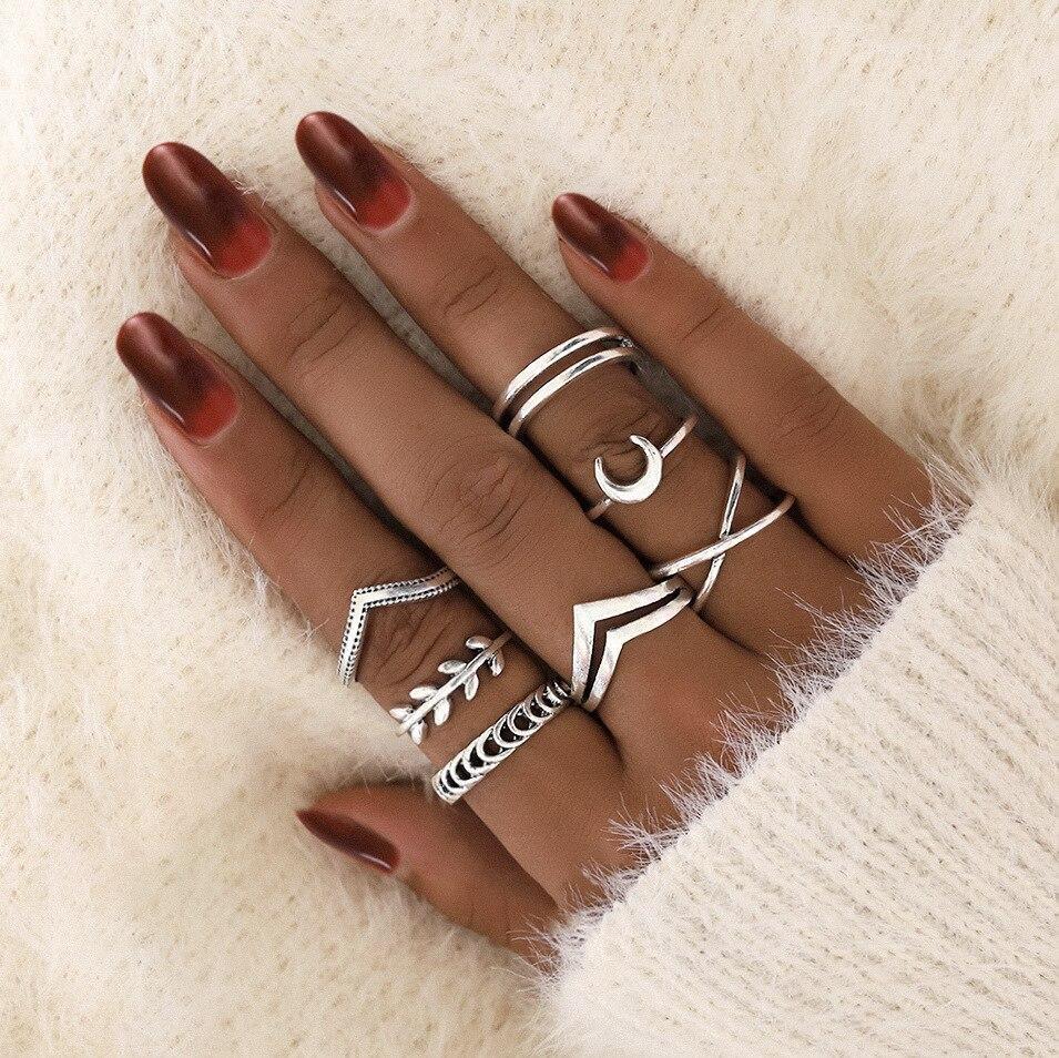 Alisa™ | Women’s Unique Handmade Silver Ring Set
