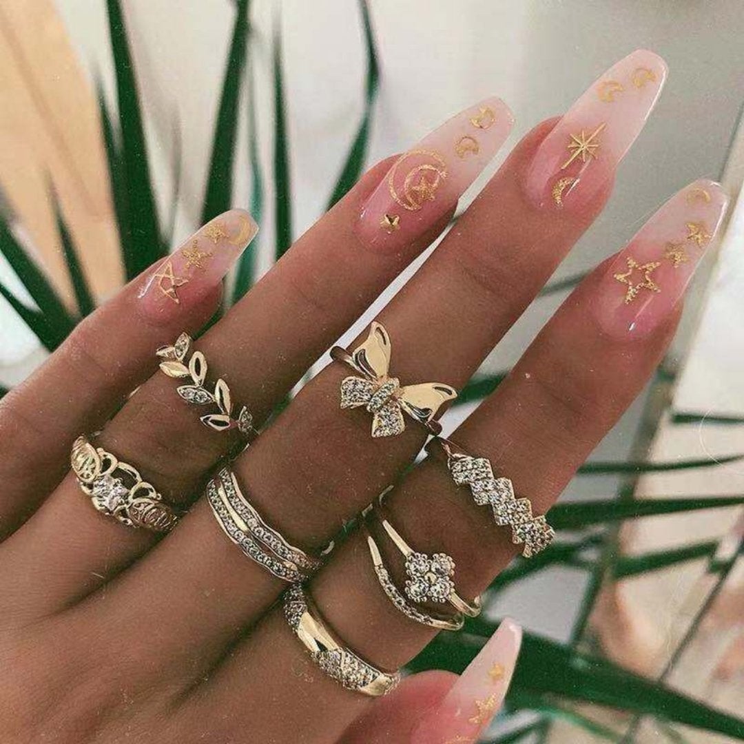 Alisa™ | Women’s Unique Handmade Silver Ring Set