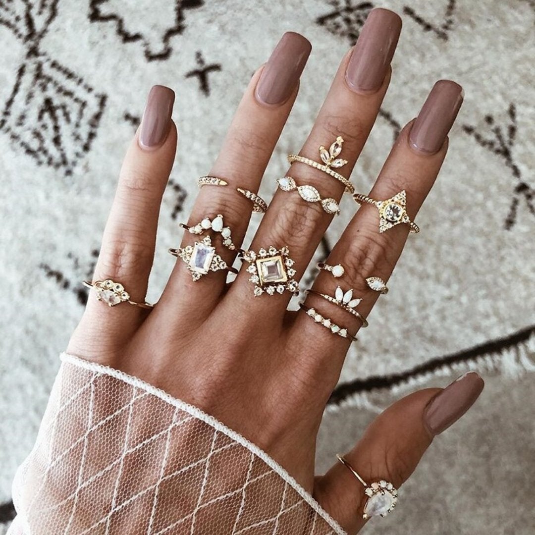 Alisa™ | Women’s Unique Handmade Silver Ring Set