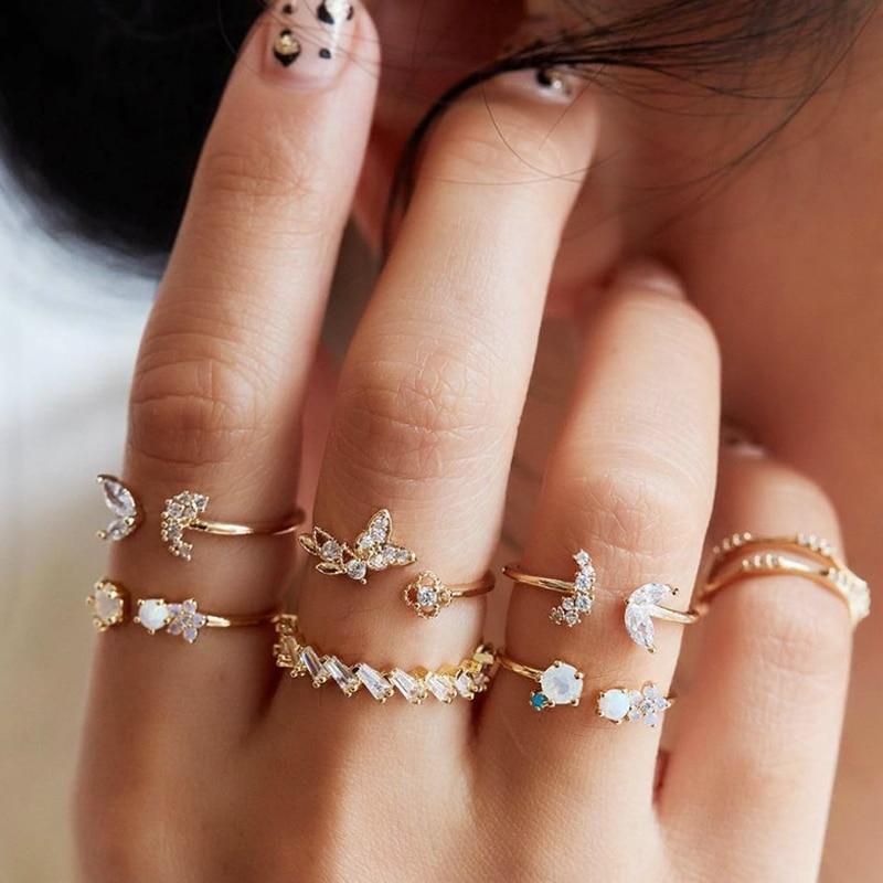 Alisa™ | Women’s Unique Handmade Silver Ring Set