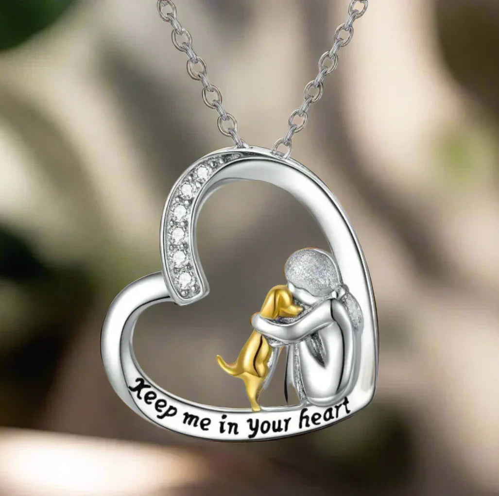 Cantrice™ | 925 Silver Heart & Dog Necklace