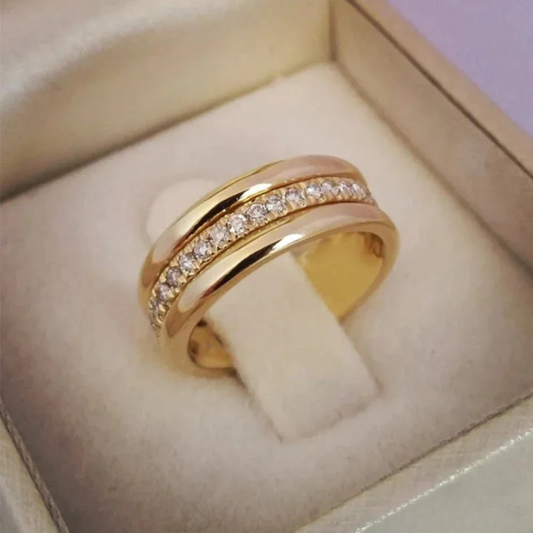 Elegance™ | Double Zirconia Inlaid Ring