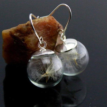 Dandelion™ | Silver Delicate Pendant Earrings