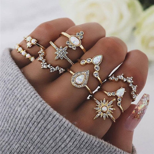 Alisa™ | Women’s Unique Handmade Silver Ring Set