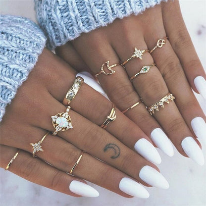 Alisa™ | Women’s Unique Handmade Silver Ring Set